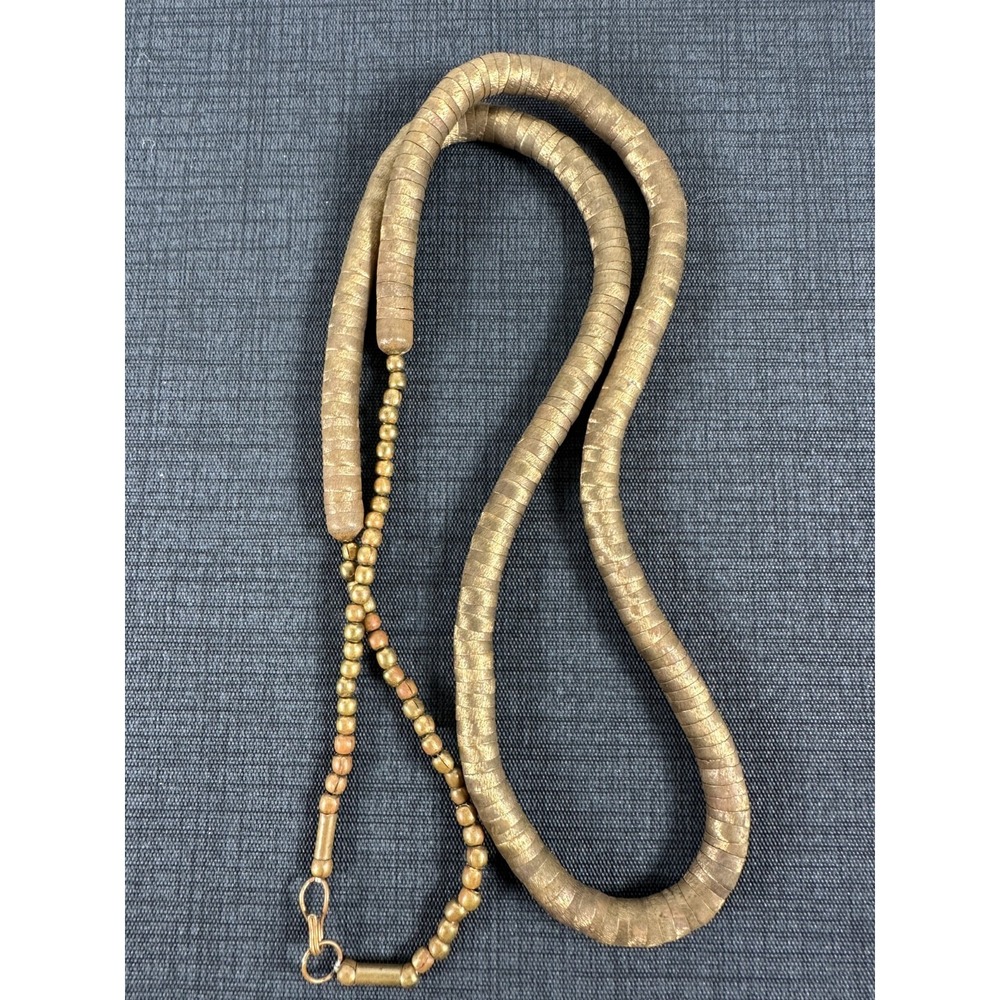 Vintage Statement Necklace Fashion Jewelry India Lagenlook‎ Minimal Gold Tone
